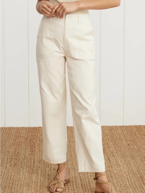 Jenni Kayne Pants - Jenni Kayne Cotton Ranger trouser in Cream size 8
